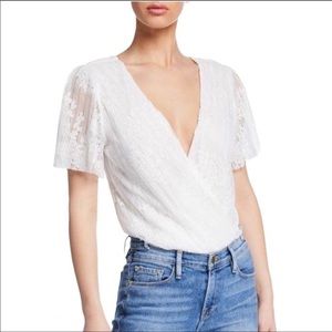 NWT ASTR Lace Surplus White Bodysuit | M